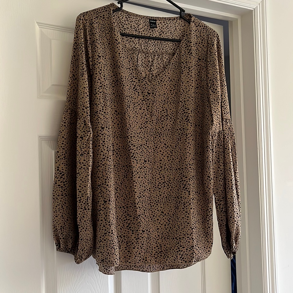 Tan Patterned Top